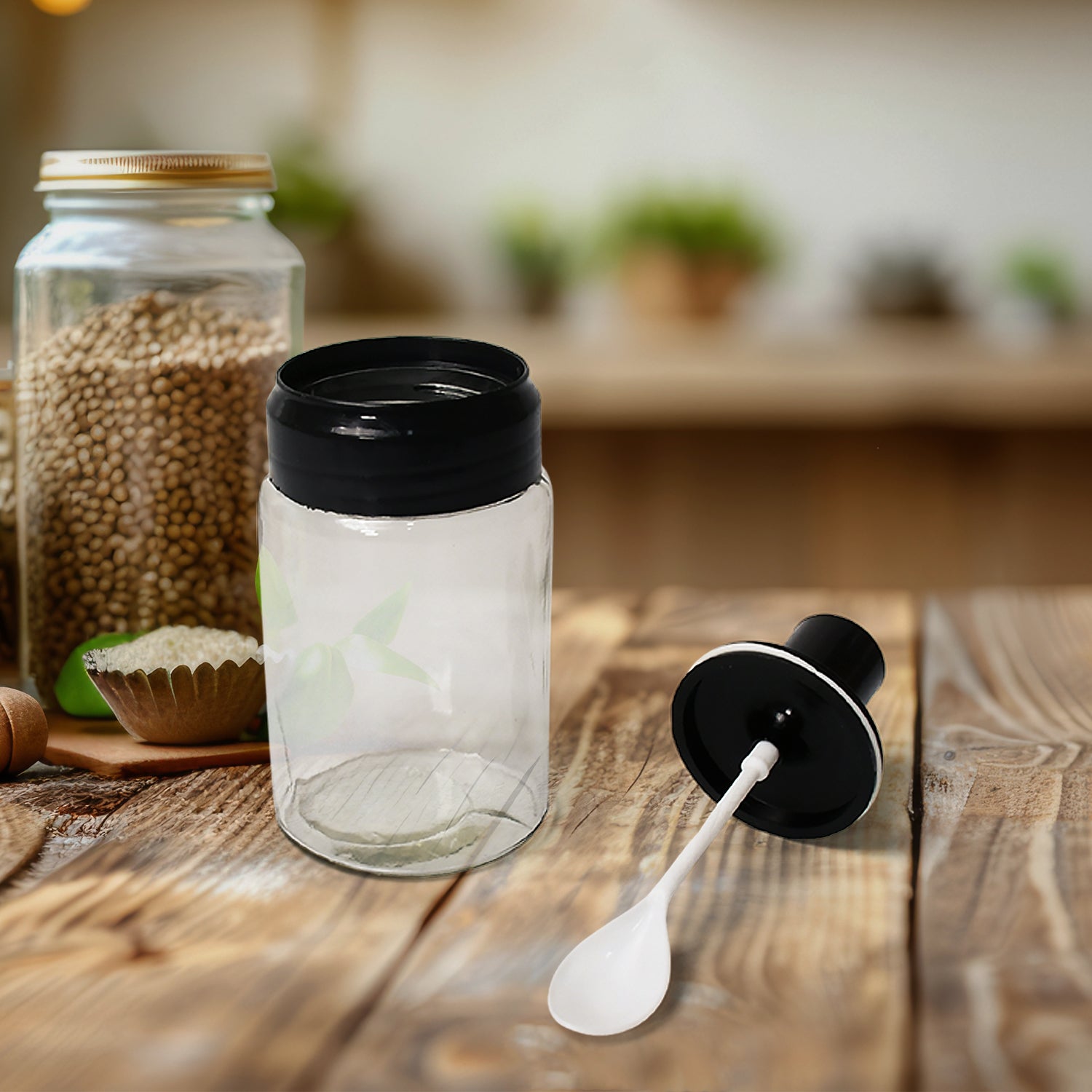 10011 Transparent Glassoil Dispenser 500 Ml Bottle Set Of 2 Spice Jar 250 Ml Set Of 3 Oil Bottle For Kitchen Oil  Vinegar Storage Glass Bottle Glass Container For Spice Masala (5 Pcs Set) - Shop Gharse