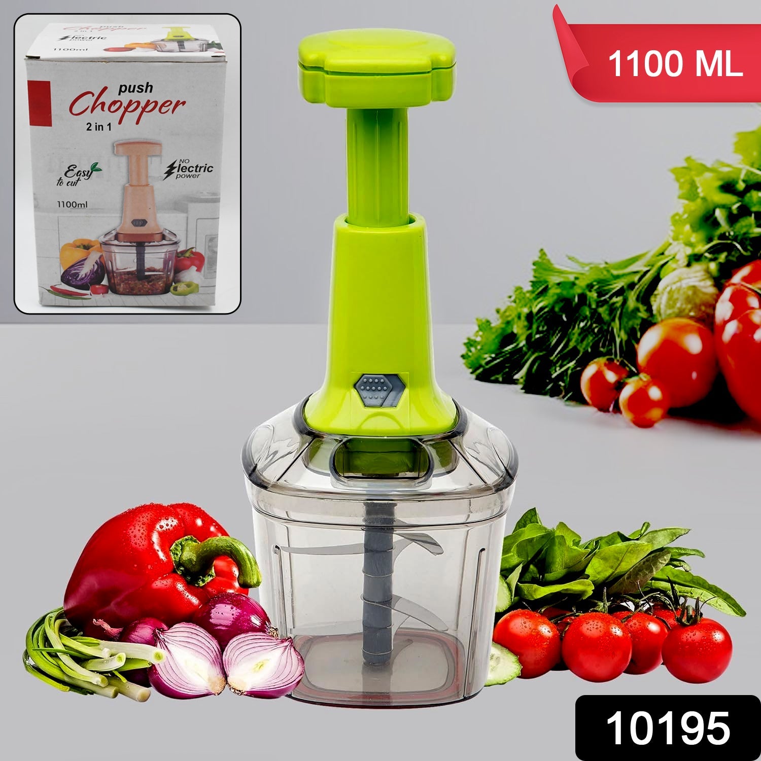 2in1 Press Vegetable Choppers For Kitchen (1100 Ml) - Shop Gharse