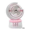 Desktop Fan - Camping Fan With Led Light Portable Humidifying Fan (1 Pc  Plug  Play Fan) - Shop Gharse