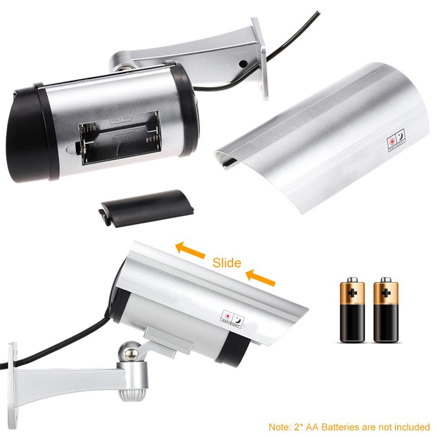1481 Wireless Security Cctv False Outdoor Fake Dummy Piece Ir Camera - Shop Gharse