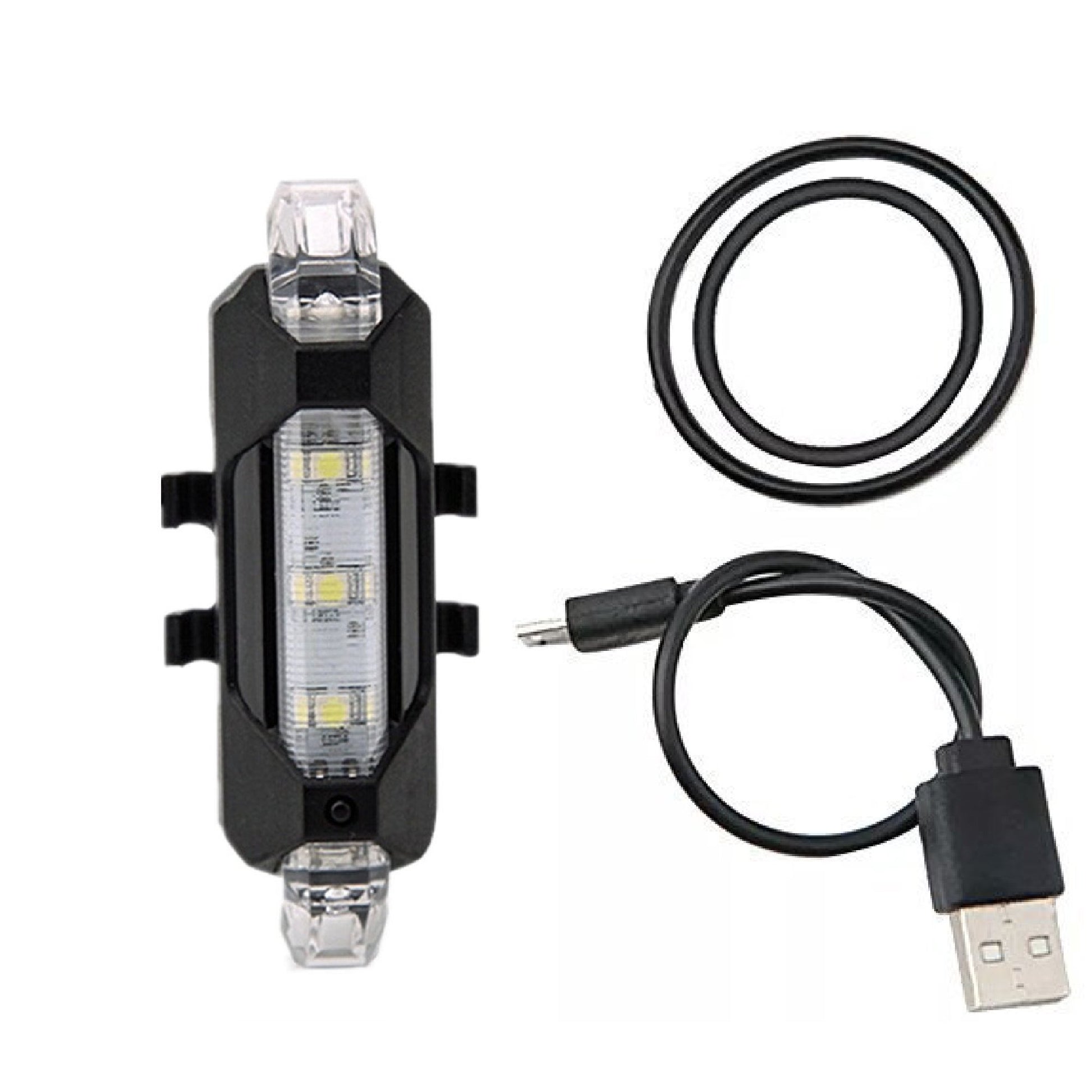 1560 Rechargeable Bicycle Front Waterproof Led Light (White) - Shop Gharse