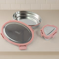Ganesh Classy 2-piece Stainless Steel Lunch Box Set - Shop Gharse
