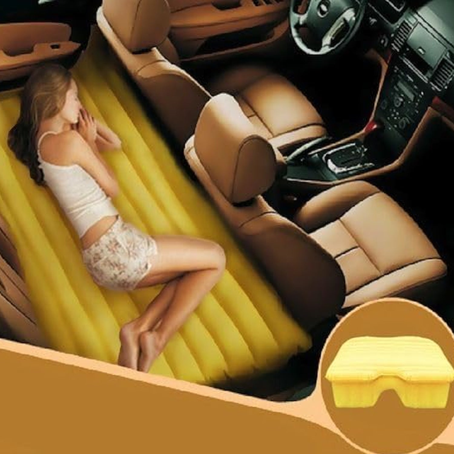 Portable Car Backseat Inflatable Air Mattress Bed (1 Pc) - Shop Gharse
