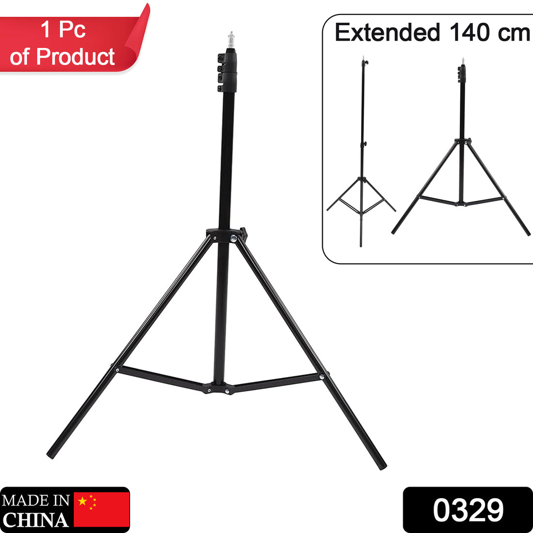 0329 Professional Tripod With Multipurpose Head For Low Level Shooting Panning For All Dslr Camera - Shop Gharse