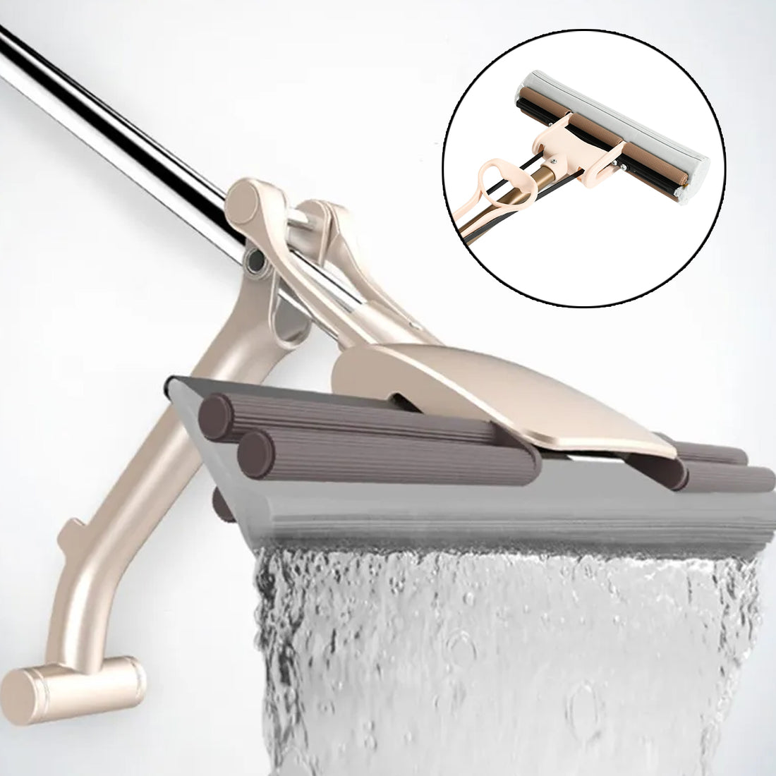 15721 Sponge Mop Super Absorbent Sponge-head-self-cleaning Miracle-mop - Shop Gharse