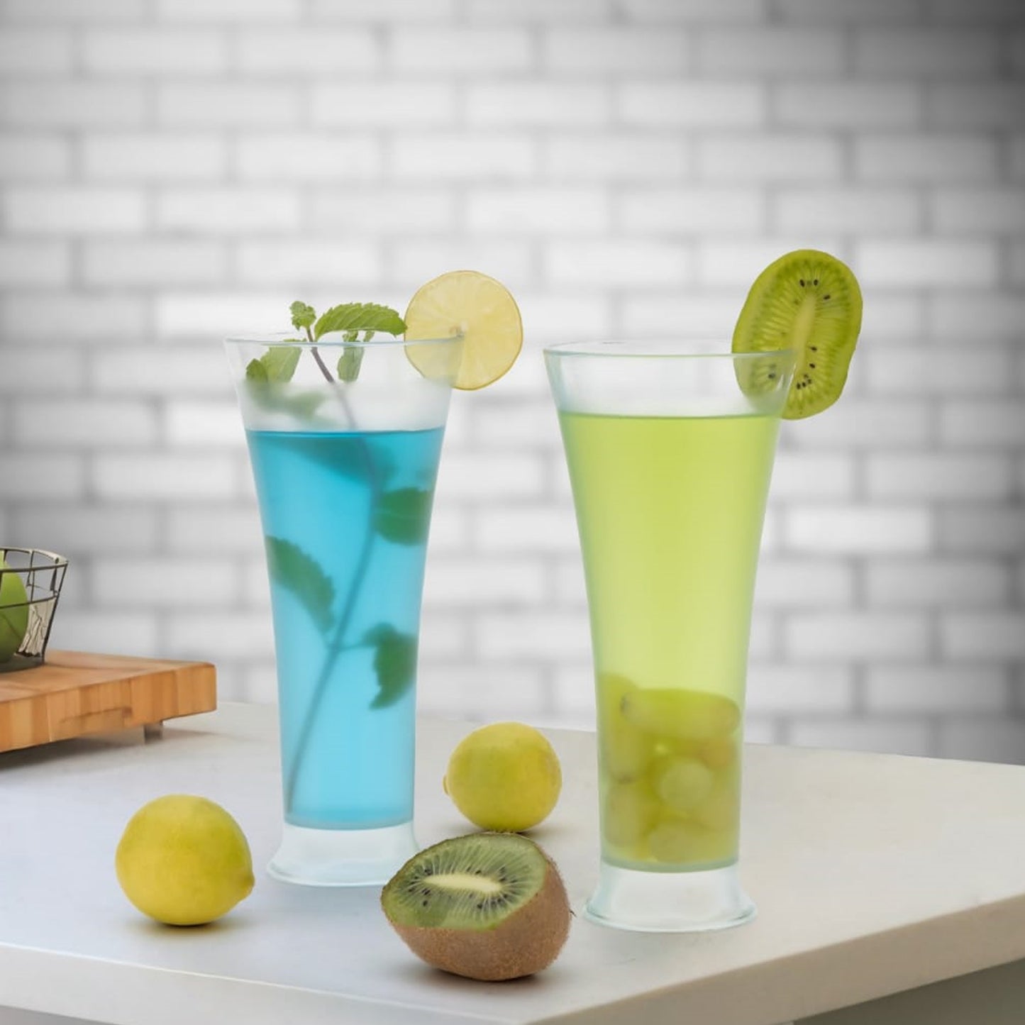 8219 High Quality Faluda Ice Cream Juicer And Water Glasses Set Of 6 Transparent Drinking Water Glasses Stylish Glasses For Faluda Water Juice Glass Set Of 6 Pcs (300 Ml Approx) - Shop Gharse