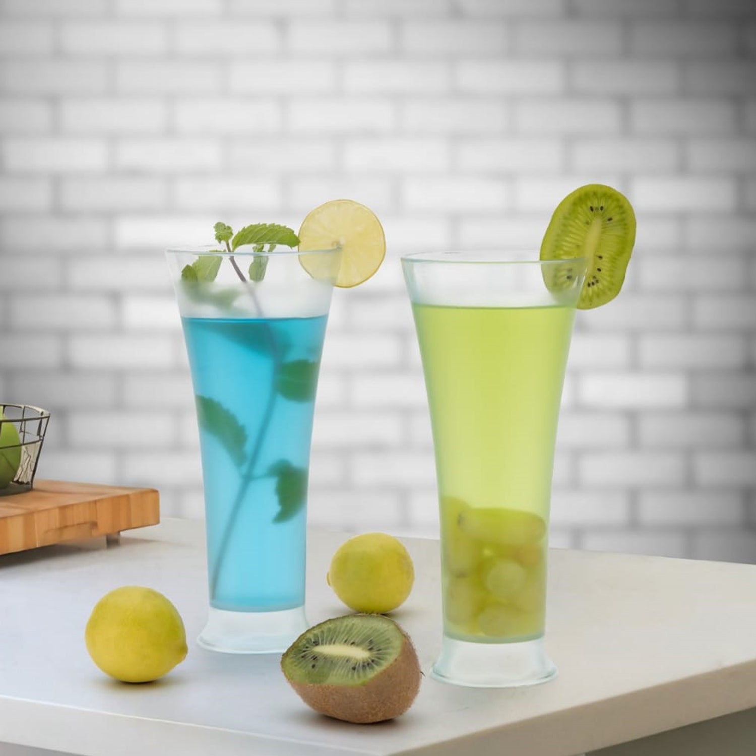 8219 High Quality Faluda Ice Cream Juicer And Water Glasses Set Of 6 Transparent Drinking Water Glasses Stylish Glasses For Faluda Water Juice Glass Set Of 6 Pcs (300 Ml Approx) - Shop Gharse