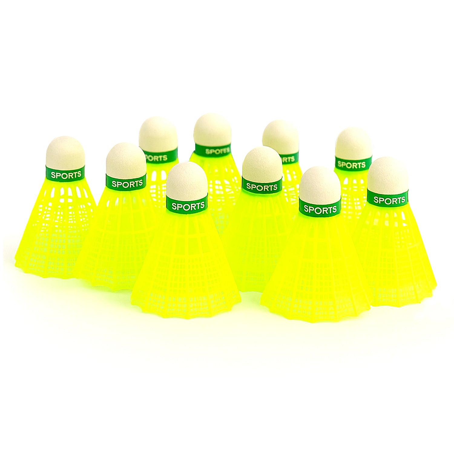 Premium Plastic Badminton Shuttlecock Set (10 Pcs) - Shop Gharse