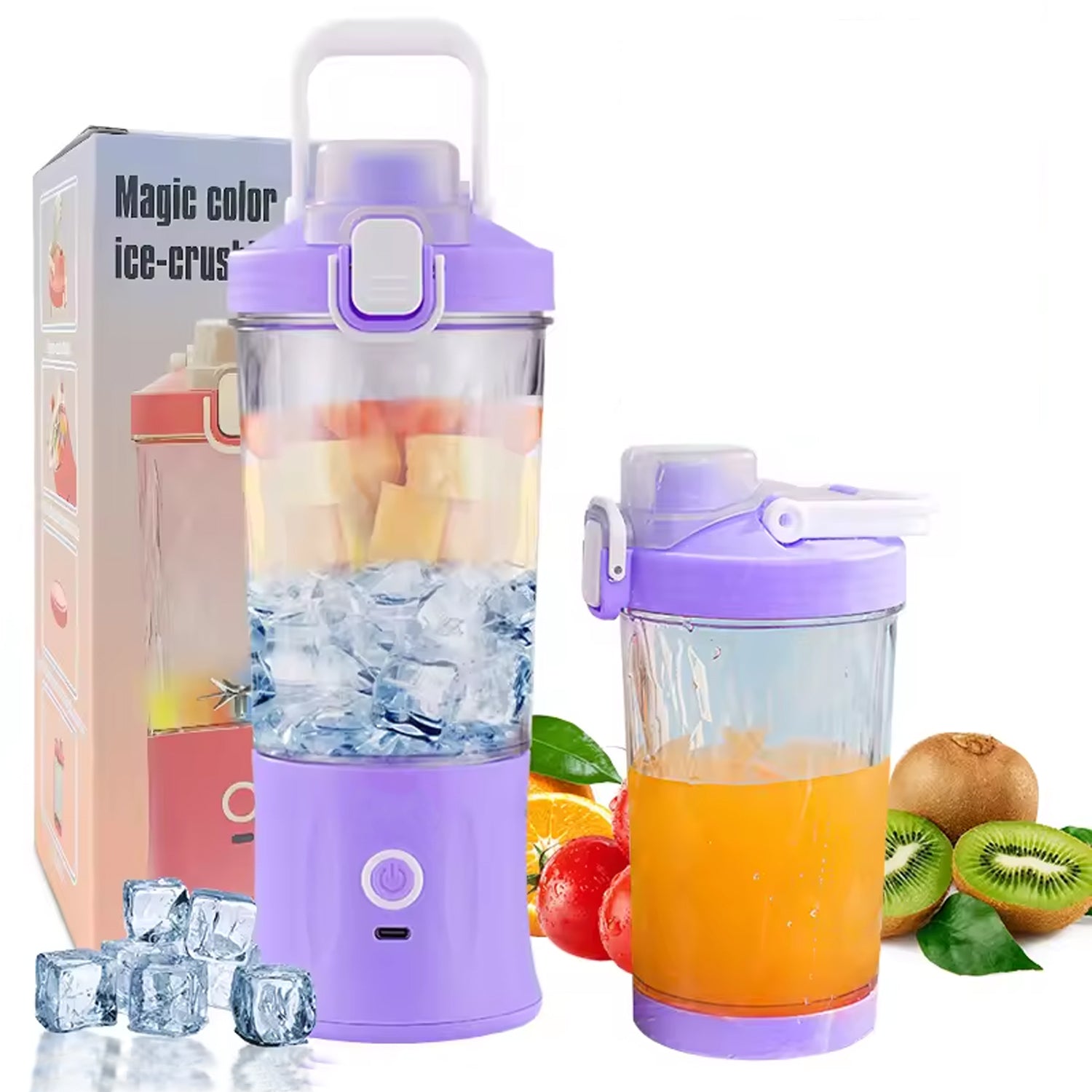 Eletric Crusher Juicer With Multicolor Light 8 Blades (600 Ml  Multicolor) - Shop Gharse