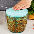 0065b Manual Stainless Steel Compact Extra Sharp Hand Held Vegetable Chopperslicer With 5 Blades (750 Ml) - Shop Gharse