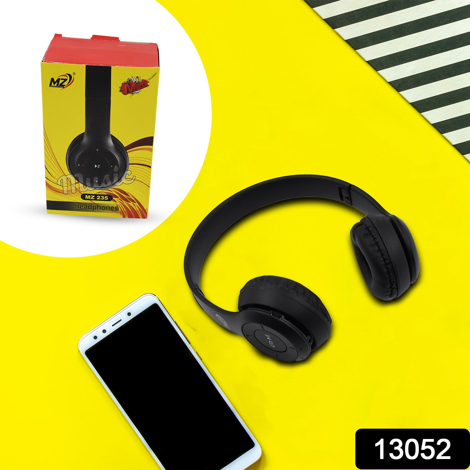 13052 Wireless Headphone Over The Head Bluetooth Headset Foldable Headband Hands-free With Calling Function (1 Pc) - Shop Gharse