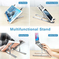 12874 Laptop Stand For Desk  Metal Portable Laptop Stand With 6 Adjustable Angles  Laptop Riser Phone And Tablet Stand  Compatible For All Laptop - Shop Gharse