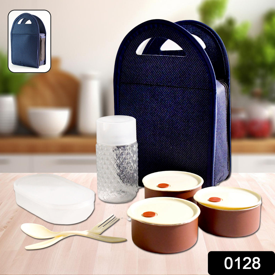128 Steel Lunch Box Set (4 Pcs Black) - Shop Gharse