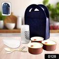 128 Steel Lunch Box Set (4 Pcs Black) - Shop Gharse