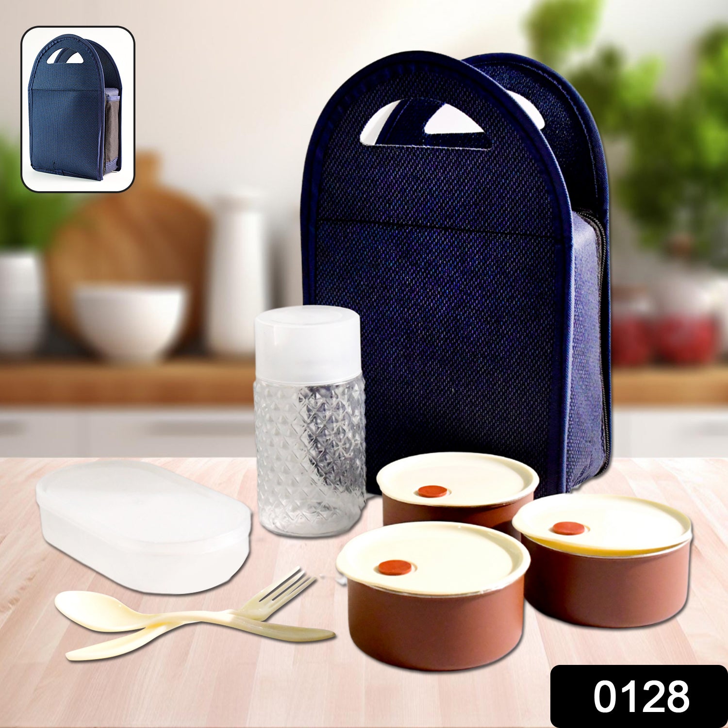 128 Steel Lunch Box Set (4 Pcs Black) - Shop Gharse