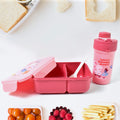 Plastic Lunch Box Leak Proof 2 Compartment With Bottle And Fork (1 Set  Mix Color) - Shop Gharse