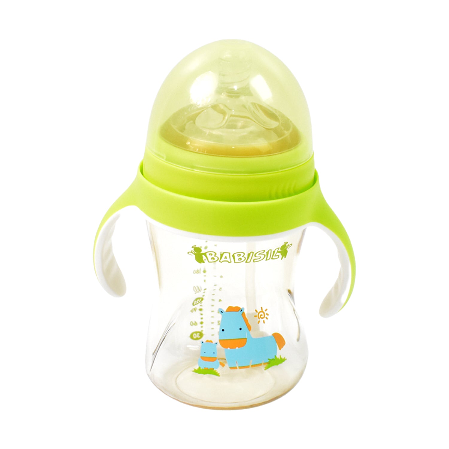 Plastic Baby Feeding Bottle With Handles Straw (300 Ml  1 Pc) - Shop Gharse