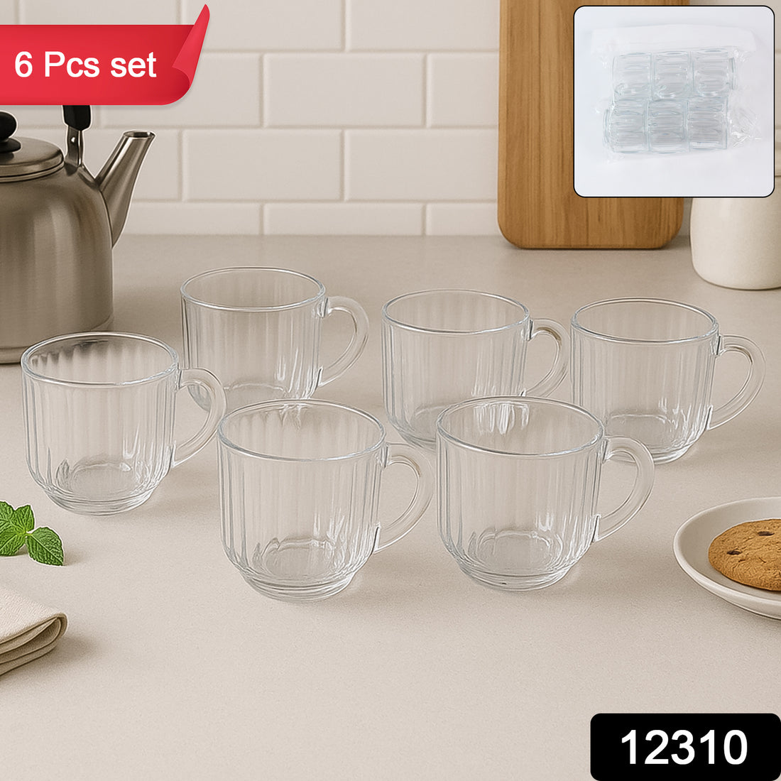 Unbreakable Transparent Plastic Tea Cups (Set Of 6 Pc) - Shop Gharse