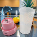 Portable Multifunctional Electric Juicer Cup Usb Juice Maker 6 Blade (350 Ml) - Shop Gharse