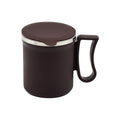 Coffee Mug With Lid And Handle-plastic Covered Stainless Steel Mug (Random Color Approx 200 Ml) - Shop Gharse