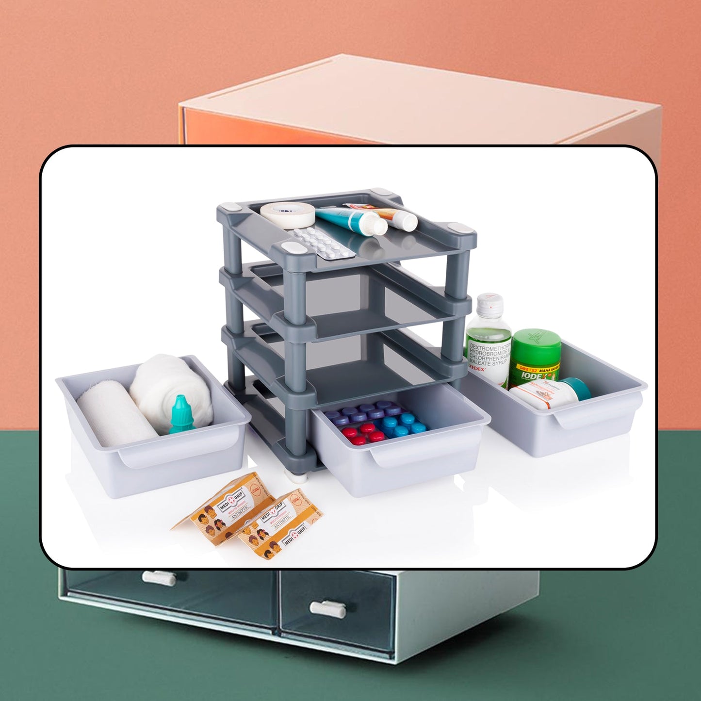 4767 Mini 3 Layer Drawer Used For Storing Makeup Equipments And Kits Used By Womens And Ladies. - Shop Gharse