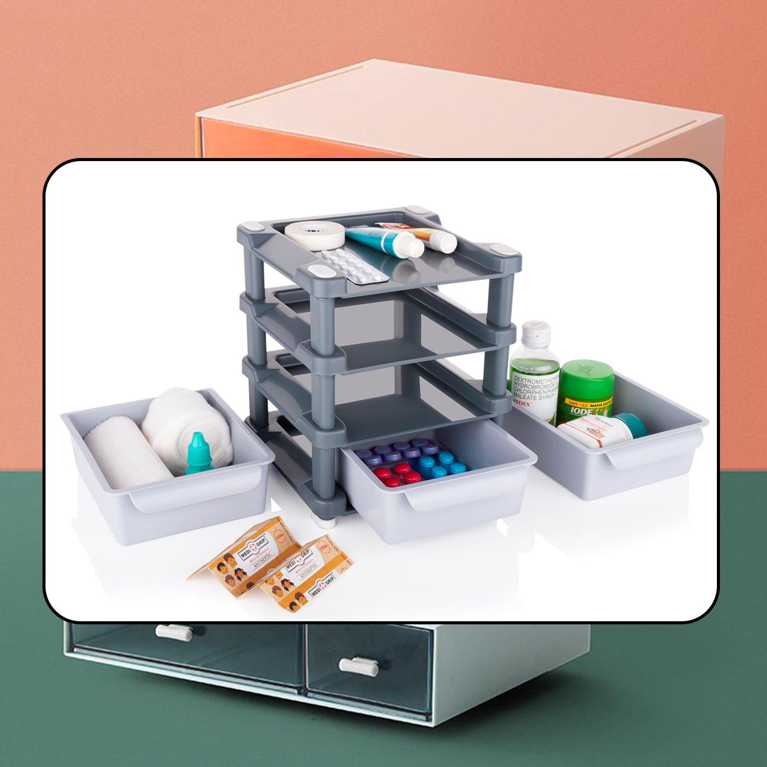 4767 Mini 3 Layer Drawer Used For Storing Makeup Equipments And Kits Used By Womens And Ladies. - Shop Gharse