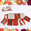 Plastic 6 In 1 Vegetables Slicer Cutter And Fruit Dicer Grater (1 Set) - Shop Gharse