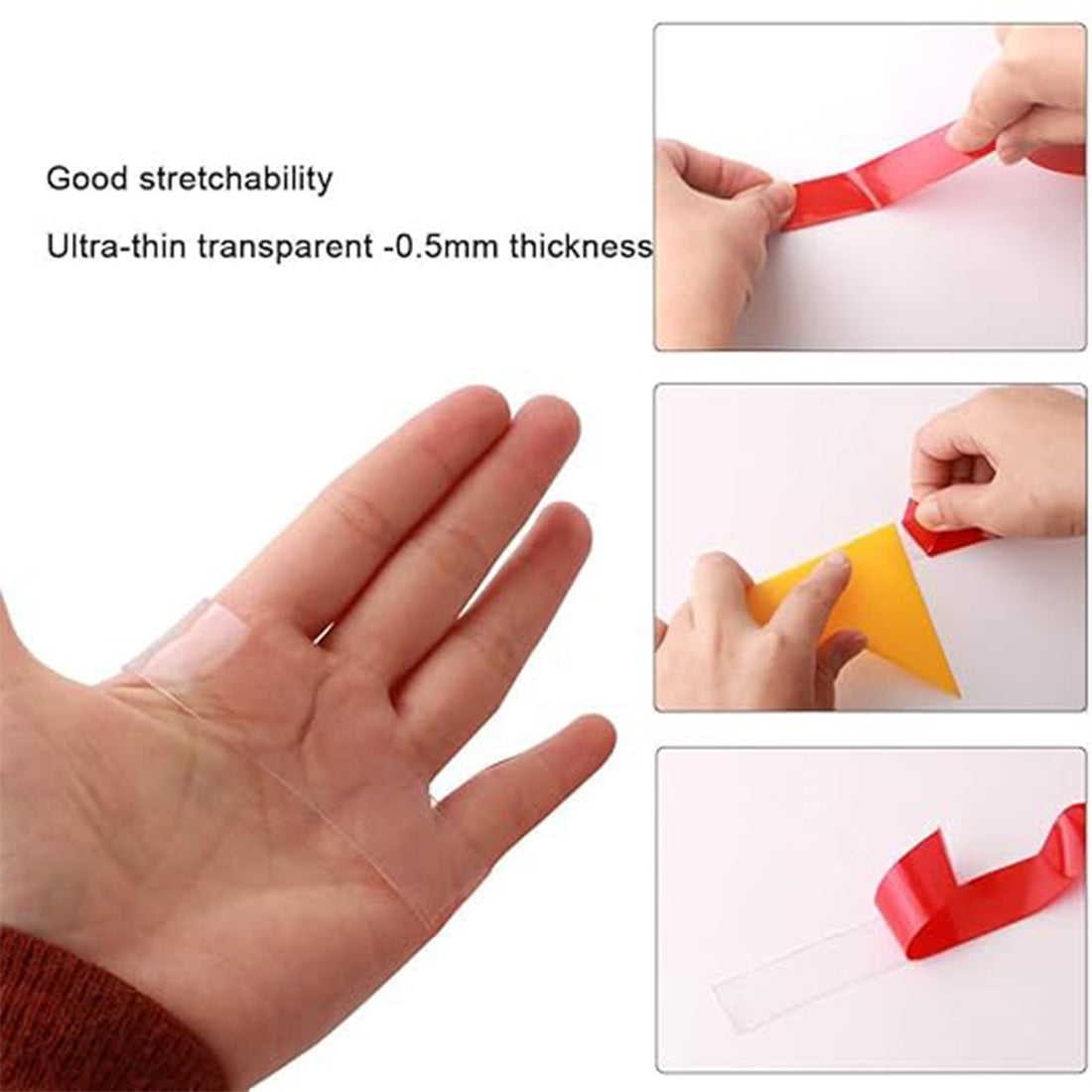 Heavy Duty Transparent Acrylic Foam Mounting Tape (3 Mtr Approx  1 Pc) - Shop Gharse