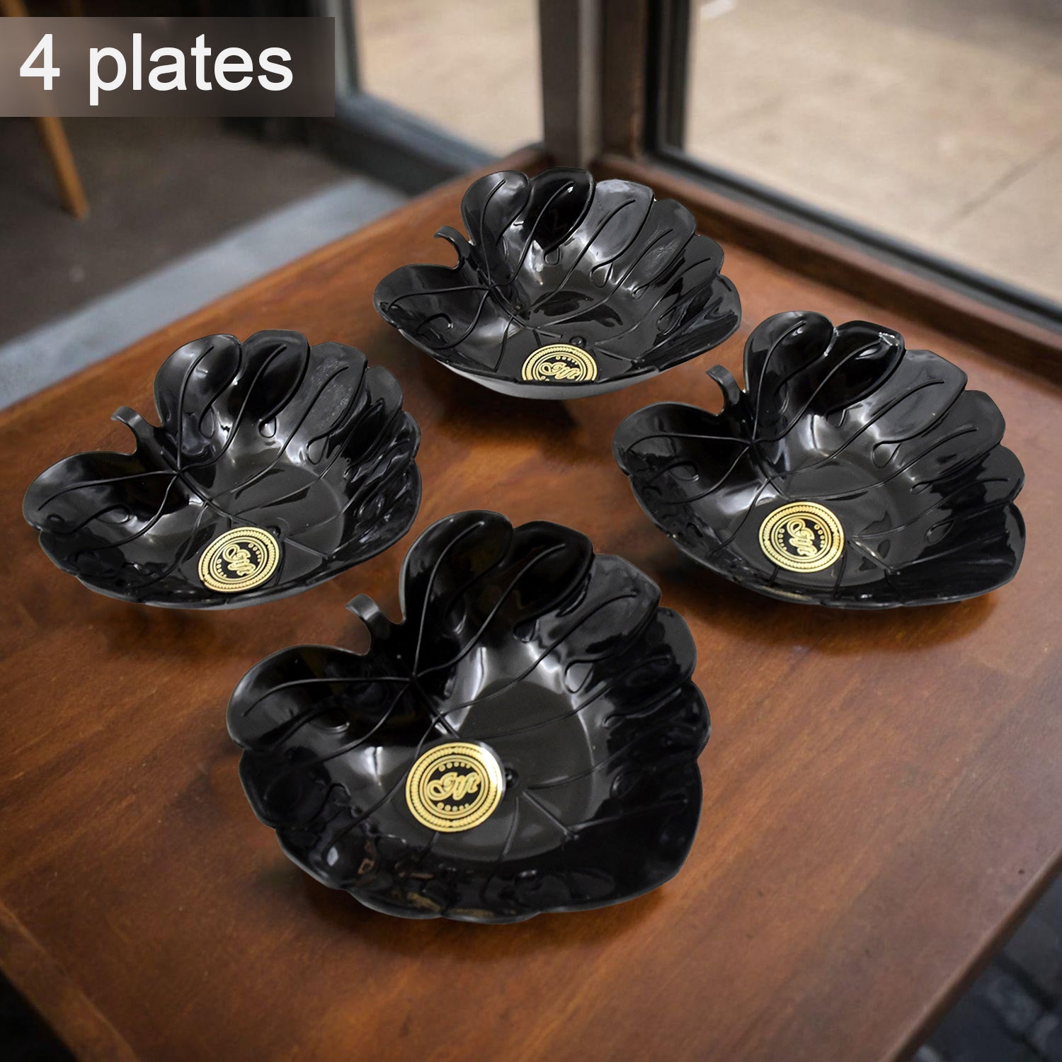 A One Ceramic Tea  Cups  Mug Set With Leaf Shape Serving Bowl (8 Pcs Set) - Shop Gharse