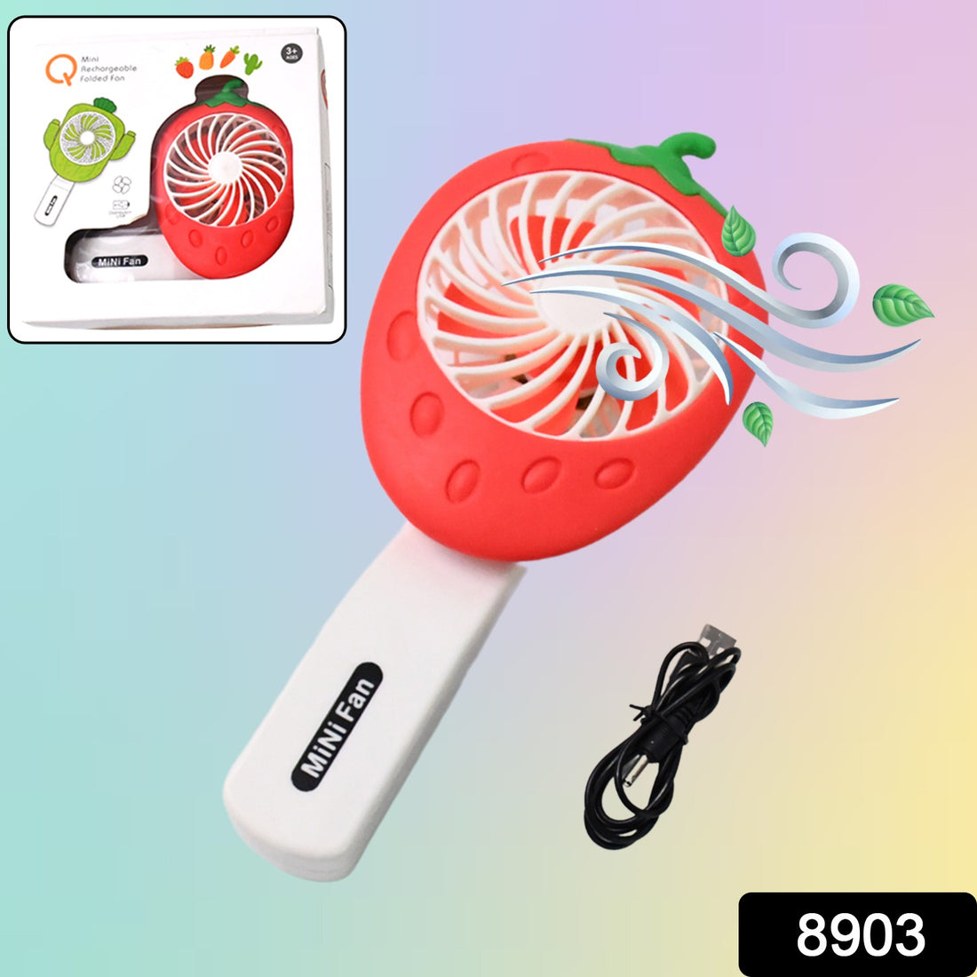 Rechargeable Handheld Mini Fan (Battery Not Included  Mix Color) - Shop Gharse