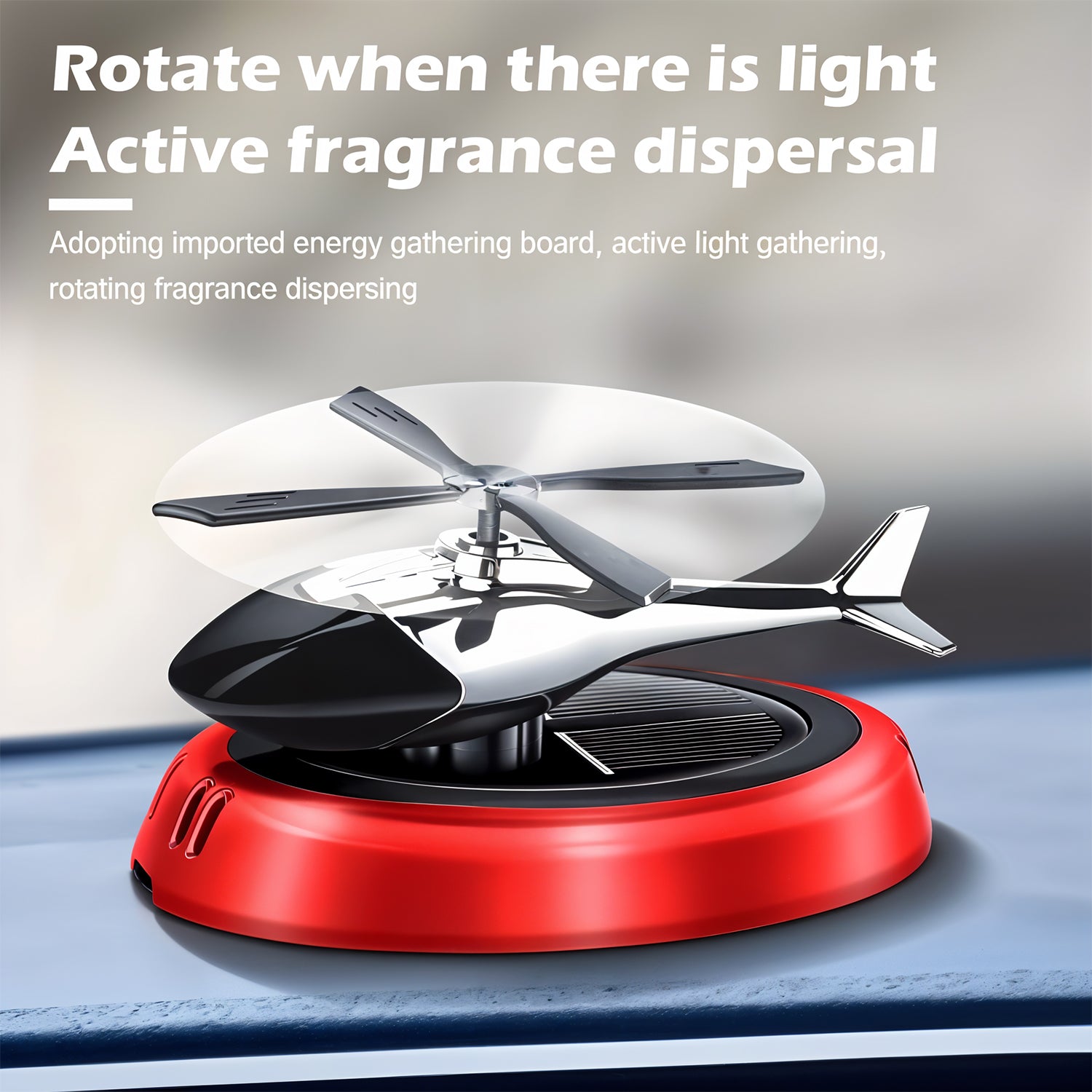 Solar-powered Rotating Helicopter Car Air Freshener - Shop Gharse