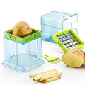 2 In 1 Potato Chipser  Slicer French Fries Maker Finger Chips  Plastic  Two Blades Finger Chips Cutter For Kitchen Accessoryvegetable Fruit Slicer (1 Pc) - Shop Gharse