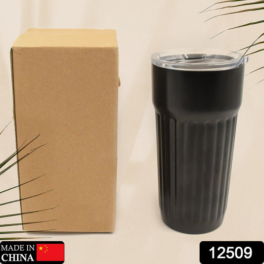 12509 Stainless Steel Vacuum Insulated  Insulated Coffee Cups Travel Mug Car Coffee Mug With Lid Reusable Thermal Cup For Coffee Car Travel Beach Camping Hiking Hunting Fishing Drinks Coffee Tea (1 Pc) - Shop Gharse