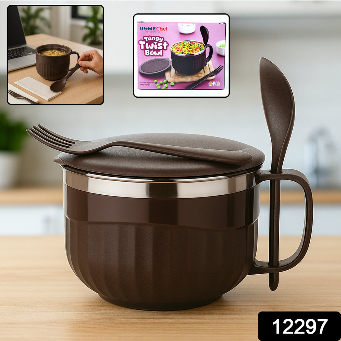 Home Chef Tangy Twist Insulated Lunch Bowl (Approx 650ml  1 Pc) - Shop Gharse