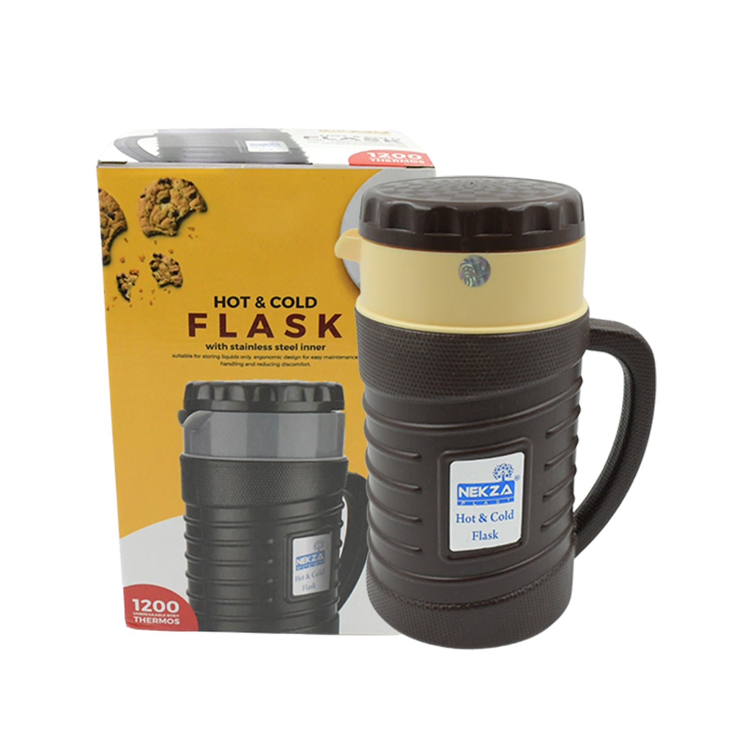 Thermos Insulated Flask Or Hot Kettle  Plastic Innner Steel Insulated Tea Kettle Hot And Cold Premium Tea Kettle Kettle  Easy To Carry  Leak Proof  Tea Jug  Coffee Jug  Water Jug  Hot Beverag (1200 Ml 1700ml ) - Shop Gharse