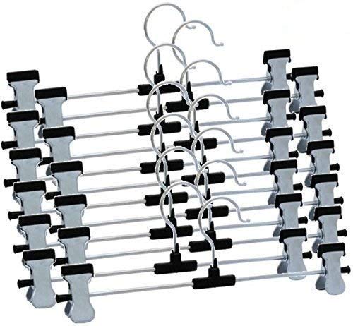 7202 Hangers With 2-adjustable Anti-rust Clips (Pack Of 12) - Shop Gharse