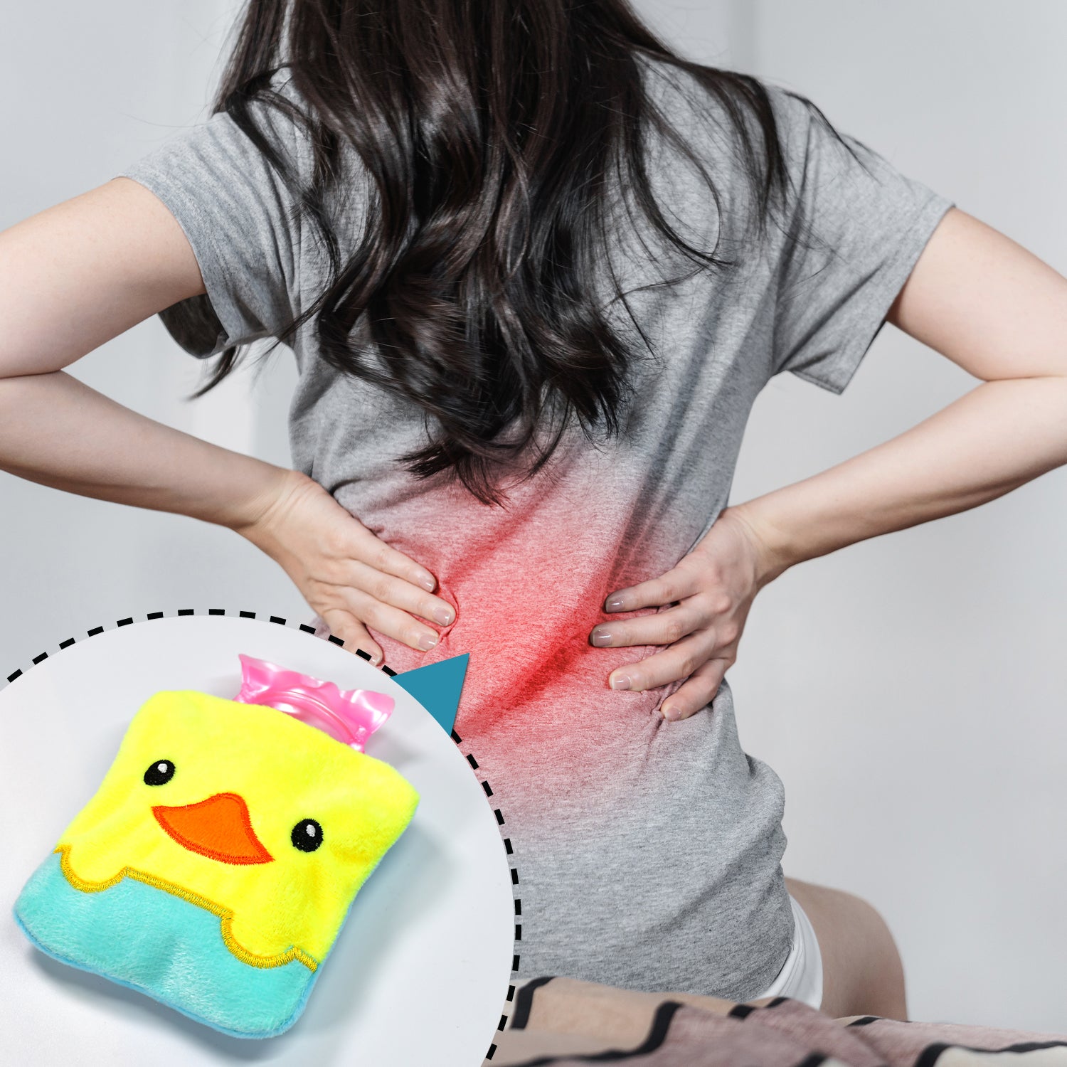 6524 Yellow Duck Design Small Hot Water Bag With Cover For Pain Relief Neck Shoulder Pain And Hand Feet Warmer Menstrual Cramps. - Shop Gharse