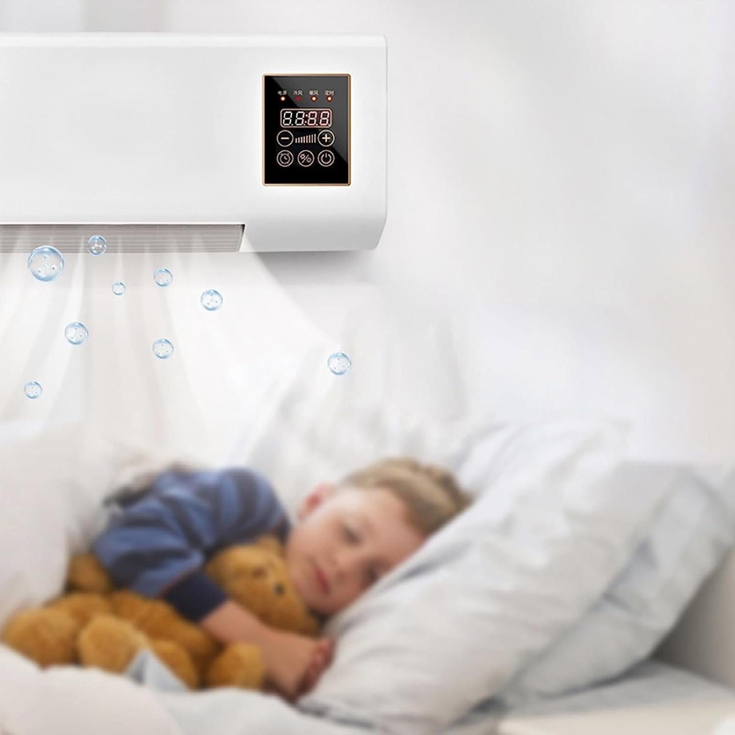 Wall Mounted Air Conditioner Fan Cooling And Heating Dual Purpose Small Air Conditioning Fan With Remote Control - Shop Gharse