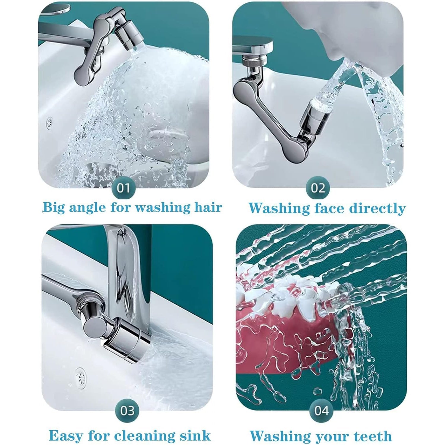 Flexible Faucet Splash Head Extender Aerator Universal Splash Filter Faucet Sprayer (1 Set) - Shop Gharse