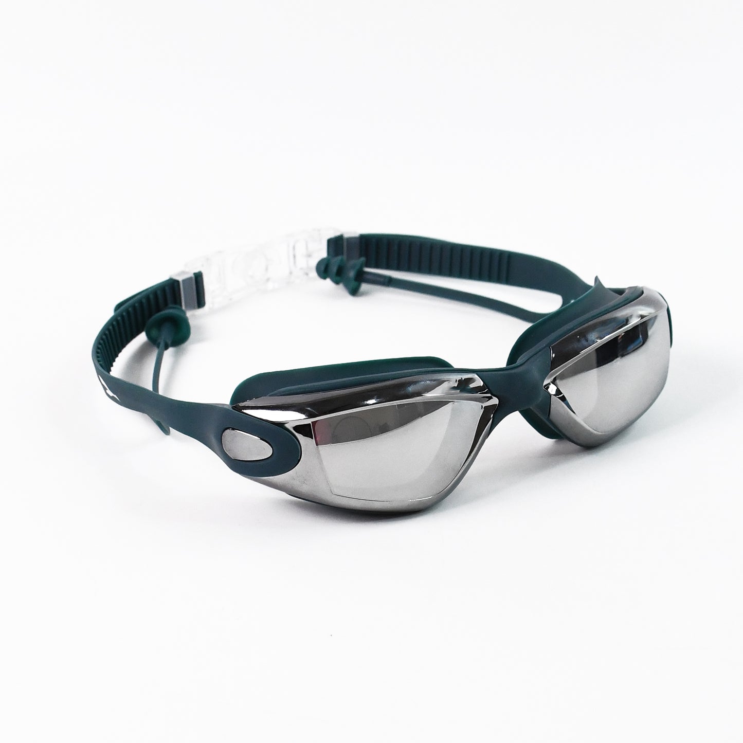 Professional Anti-fog Uv Protection Swimming Goggles With Mirrored Lenses And Earplugs - Shop Gharse