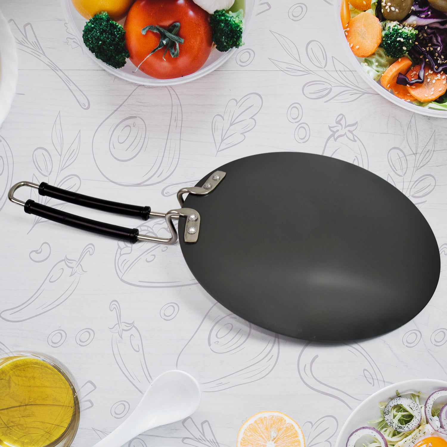 Multi Purpose Aluminium Rays Roti Tawa (9 Inch) - Shop Gharse