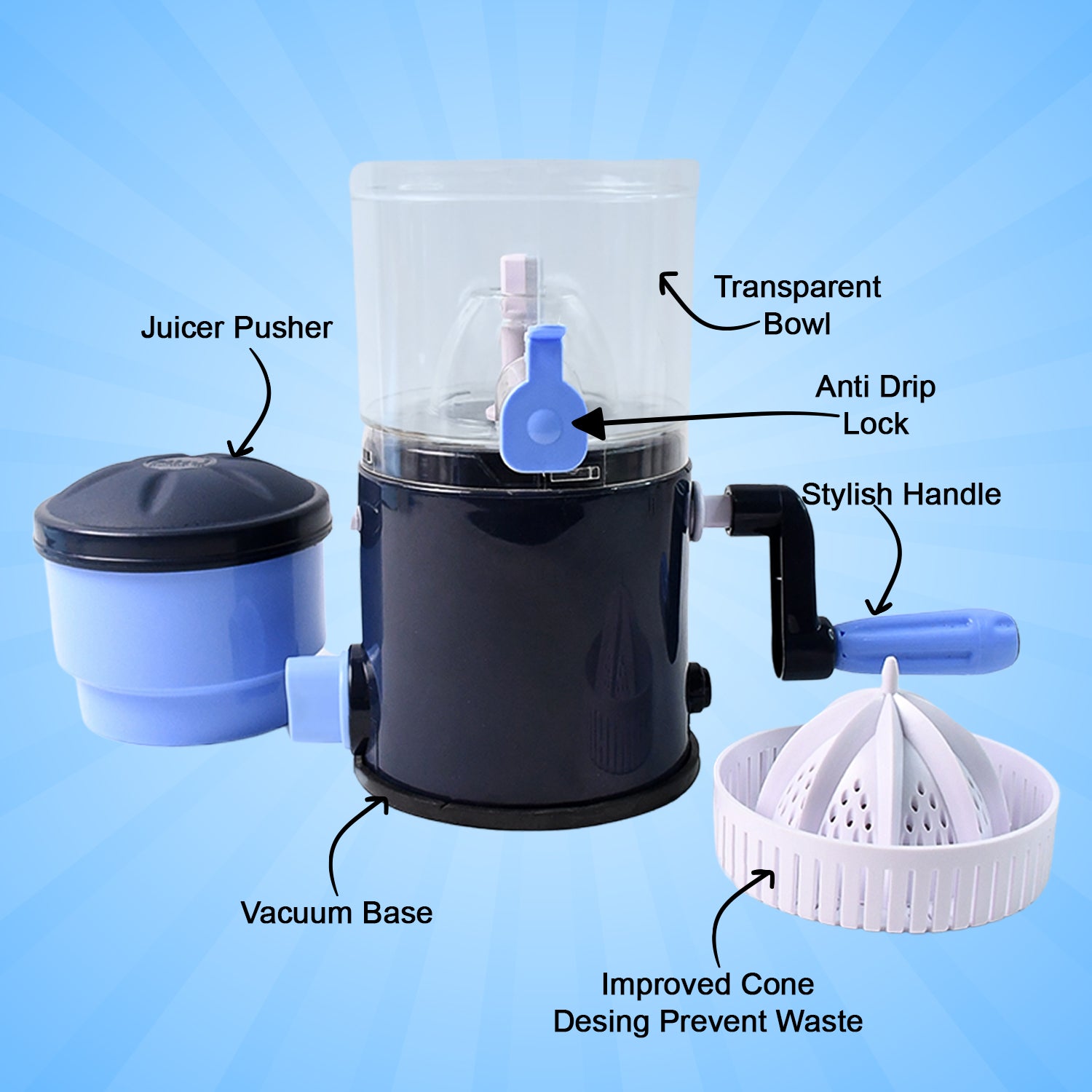 Ritu Hand Operated Compact Manual Juicer (Multicolor  1 Pc) - Shop Gharse