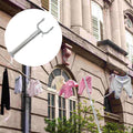 Stainless Steel Telescopic Pole Clothes Hooks Hanger (1 Pc  155 Cm) - Shop Gharse