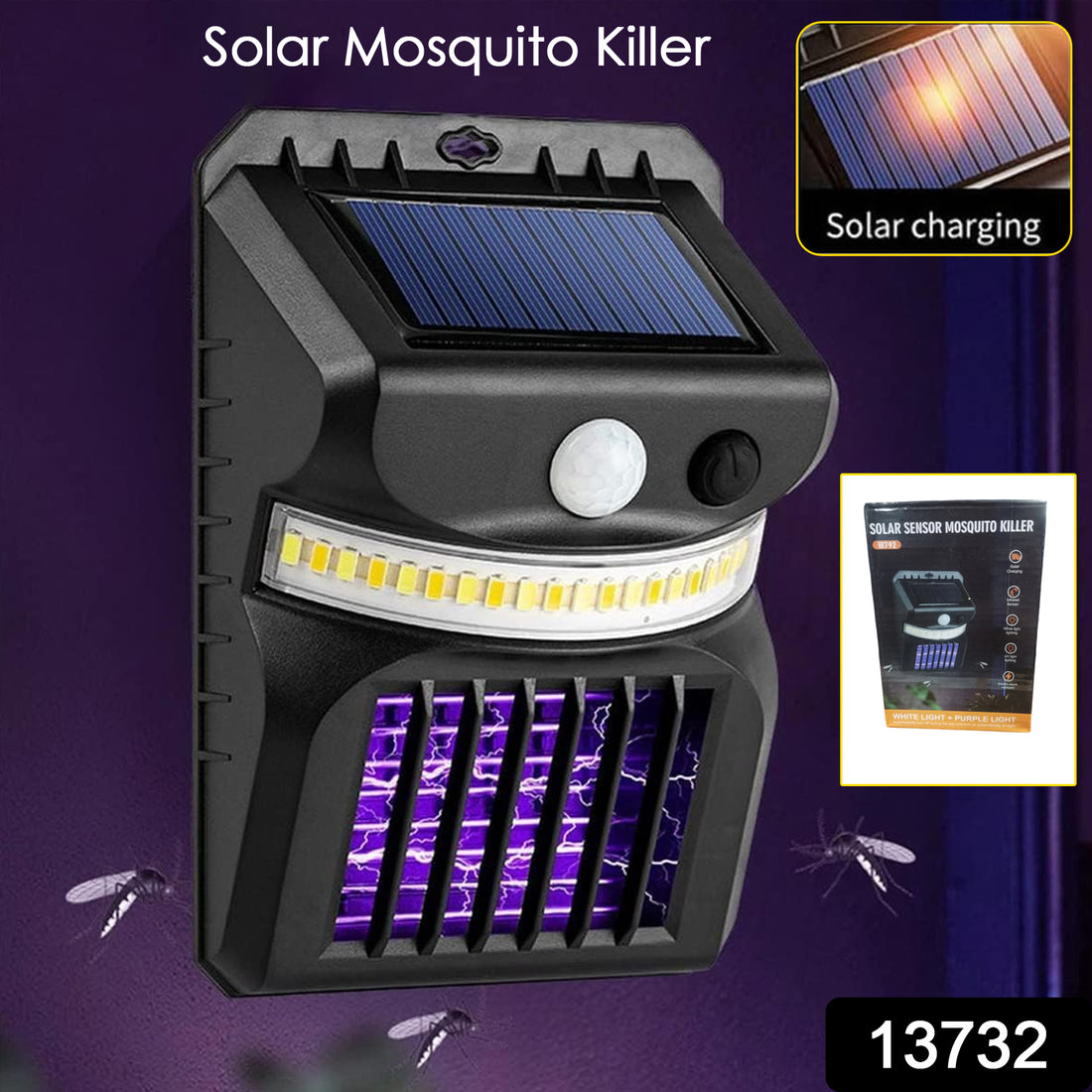 Bug Zapper Outdoor 2 In 1 Solar Mosquito Zapper Lamps (1 Pc) - Shop Gharse