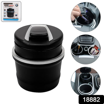 Portable Car Ashtray With Lid And Blue Led Light (1 Pc  With Color Box) - Shop Gharse