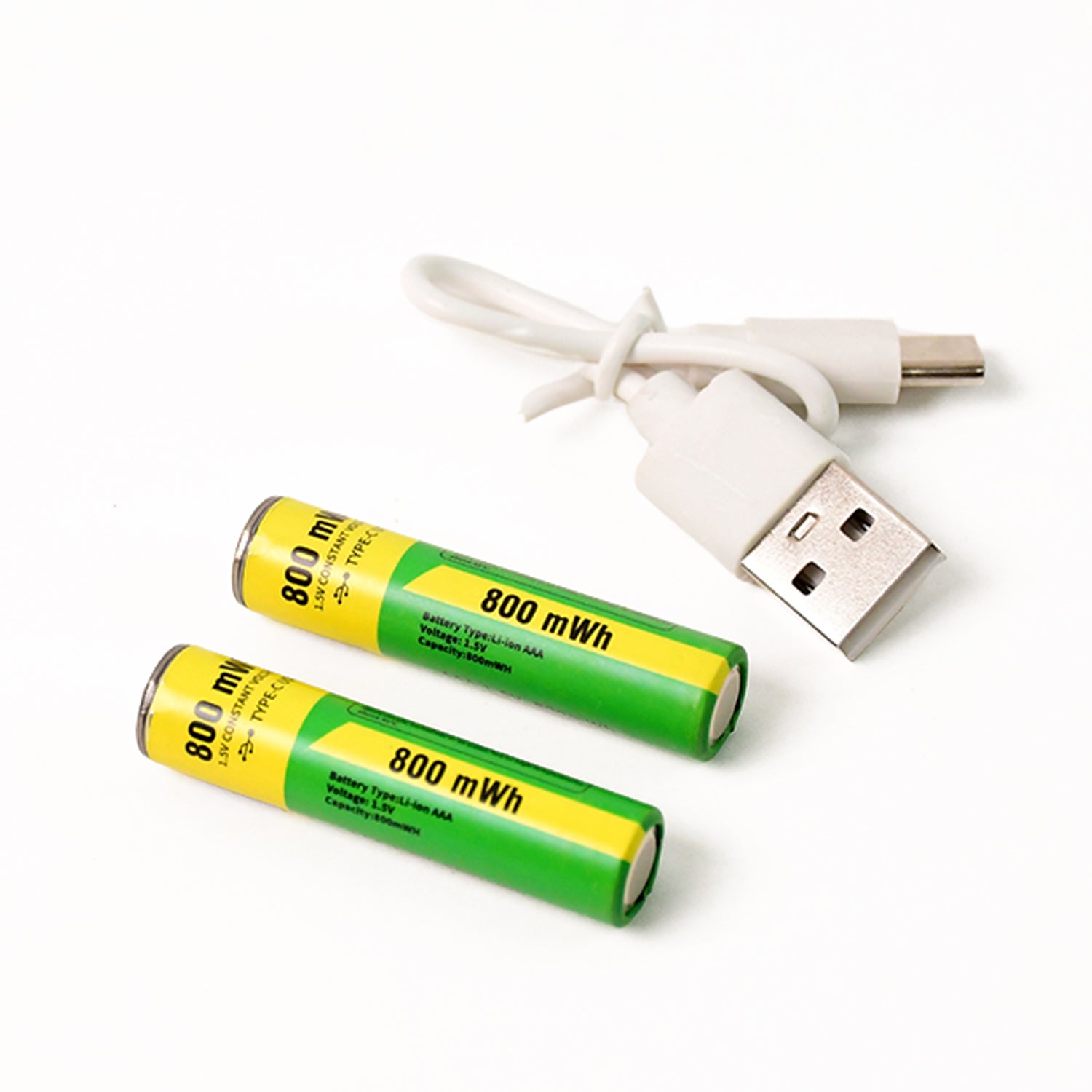 Aaa Rechargeable 800 Mwh Batteries With Recharging Cable (2 Pc Set) - Shop Gharse