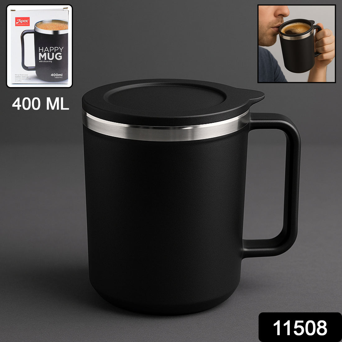 Apex Happy Mug Approx 400ml (1 Pc) - Shop Gharse
