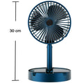 4642 Telescopic Electric Desktop Fan Height Adjustable Foldable  Portable For Travelcarry  Silent Table Top Personal Fan For Bedside Office Table (Battery Not Include) - Shop Gharse
