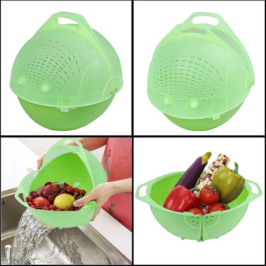 Apex Smart Basket 3in1 Multiuse Fruit And Vegetable Bowl  (1 Pc  Mix Color) - Shop Gharse