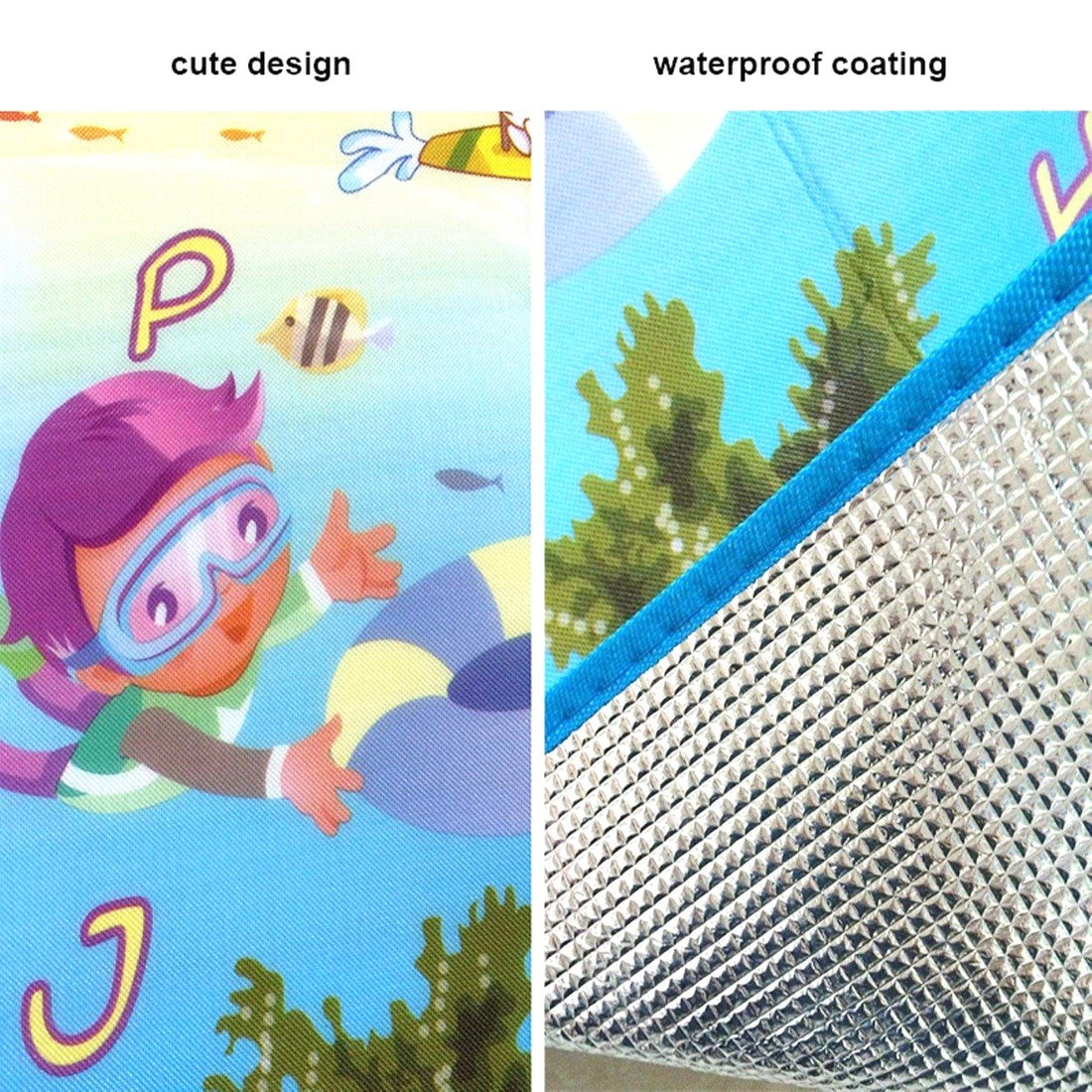 1200 Waterproof Single Side Baby Play Crawl Floor Mat For Kids Picnic School Home (Size 180 X 115) - Shop Gharse
